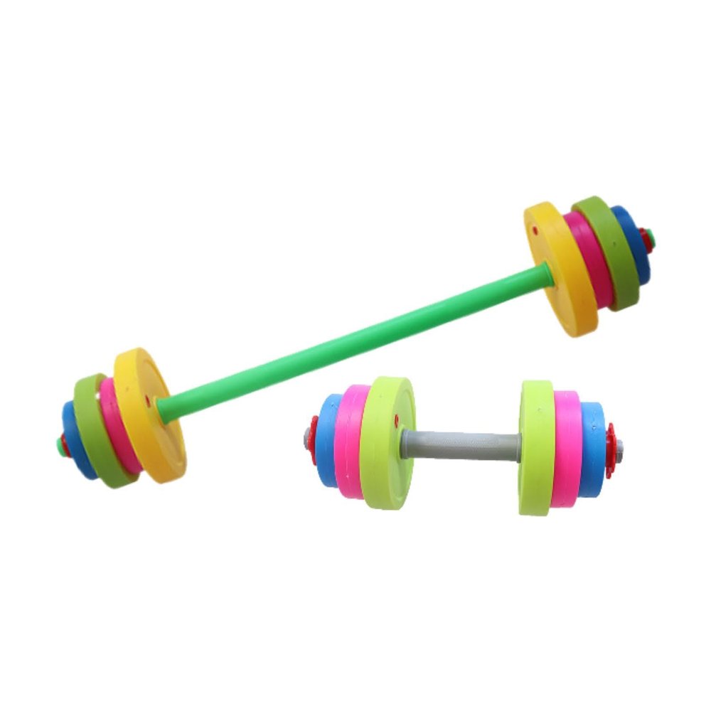 2Pcs Kids Exercise Weights for Ages 4-7 Years Old Fitness Playset, 1 Long 1 Short