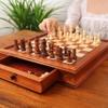 Top Natural Wood Chess Set - Travel Games Sets with Board Games Gift, Chess Gifts & Pieces (Small) view 4