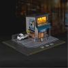 1:64 Diorama Japanese Street Garage,LED Parking Lot Scene Display Case view 2