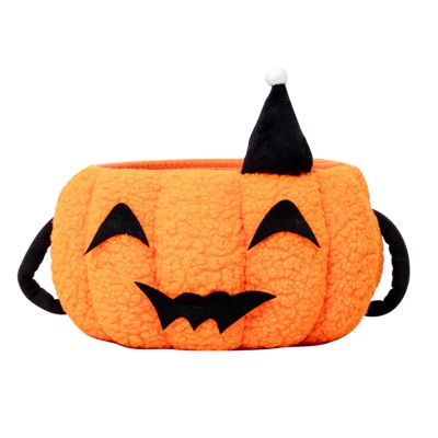 Abaodam Toy Basket: Baby Toy Basket - Woven Storage Bucket With Handle - Mini Halloween Pumpkin Candy Bag - Cute Desktop Organizer For Kids