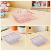 Toddmomy 2pcs Mini Shopping Basket: Cute Mini Grocery Basket with Handles - Small Wire Storage Bin for Girls Toddlers Toys Snacks Candy - Kitchen Pretend Toy view 3