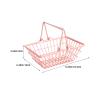 Toddmomy 2pcs Mini Shopping Basket: Cute Mini Grocery Basket with Handles - Small Wire Storage Bin for Girls Toddlers Toys Snacks Candy - Kitchen Pretend Toy view 4
