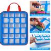 Travel Carrying Case Compatible with Little Tikes Story Dream Machine Books Starter Set, Portable Storage Bag with Transparent Pocket & Sponge Insert for 16 StoryBooks and CharactersCover Only- Blue view 3