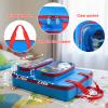 Travel Carrying Case Compatible with Little Tikes Story Dream Machine Books Starter Set, Portable Storage Bag with Transparent Pocket & Sponge Insert for 16 StoryBooks and CharactersCover Only- Blue view 4