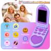 Kids Phone Toys for Girls, Christmas Birthday Gifts for Kid Age 3-8, Flip Phone Toy Mobiles with HD Dual Cameras, 1080P Video, Music Player, Games, Kid.s Camera with DIY Stickers, 32GB Card, Purple view 2