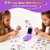 Kids Phone Toys for Girls, Christmas Birthday Gifts for Kid Age 3-8, Flip Phone Toy Mobiles with HD Dual Cameras, 1080P Video, Music Player, Games, Kid.s Camera with DIY Stickers, 32GB Card, Purple view 3