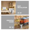 BESPORTBLE 15pcs Plastic Railway Accessories: Train Bridge Pier Track Multi Levels Support Risers Replacement High Level Blocks for All Major Brands (Grey) view 3