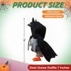 Porch Goose Outfits for 7 Inch Desk Goose Statue, Mini Goose Clothes, Duck Costume for Magnetic Goose Key Holder, Porch Duck Decor, Desk Pet, Fall Halloween Porch Goose Clothes (Batman Hoodie) view 2