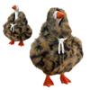 Porch Goose Outfits for 7 Inch Desk Goose Statue, Mini Goose Clothes, Duck Costume for Magnetic Goose Key Holder, Porch Duck Decor, Desk Pet, Fall Halloween Porch Goose Clothes (Furry Brown Sweater) view 1