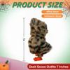 Porch Goose Outfits for 7 Inch Desk Goose Statue, Mini Goose Clothes, Duck Costume for Magnetic Goose Key Holder, Porch Duck Decor, Desk Pet, Fall Halloween Porch Goose Clothes (Furry Brown Sweater) view 2