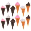 BESPORTBLE 12pcs Fake Ice Cream Cone: Mini Resin Ice Cream Charms for Dollhouse Food Decorations - Tiny Dessert Ornaments for Miniature Scene Accessories view 1