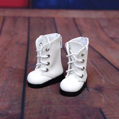 1/6 BJD Doll Figure Doll Small Shoes Half Boots for Action Figure Miniatures Accessories(White)
