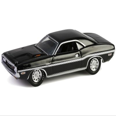 1970 R/T 440 Black with White Stripes Series 15 1/64 Diecast Model Car by Greenlight 37320D