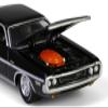 1970 R/T 440 Black with White Stripes Series 15 1/64 Diecast Model Car by Greenlight 37320D view 2