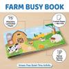 BrightM Montessori Busy Book (Farm Theme) Preschool Learning Activities for Ages 3+, Fine Motor Skills, Interactive Velcro Activity Book, Travel Toy for Kids view 2