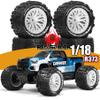 1/16 1/18 Monster Truck Wheel Rim Tires Set, OD: 75mm and 12mm Hex Compatible with 1/18 Scale RC Off-Road Monster Trucks ARRMA GRANITE GROM E-REVO Summit HPI WLtoys Volcano-16 R373/4PCS (White) view 3