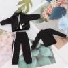 1/12 Male Action Figure Clothes Tracksuit Fashion Coat Bottoming Shirt Miniature Sweatsuits Outfits Doll Clothing Sportswear, Black view 4