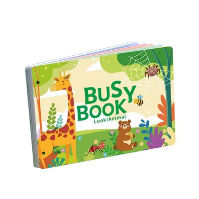 BrightM Montessori Busy Book (Animal Theme) Preschool Learning Activities for Ages 3+, Fine Motor Skills, Travel Activity Kit, Interactive Velcro Learning Toy