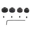 4Pcs RC Motor Pinion Gear 48P 23T 25T 27T 29T, Rustproof Metal 48P Pinion Gear Set for 1/10 RC Car, 3.175mm Shaft Brushless Motor, High Precision Powder Metallurgy Gears with view 1
