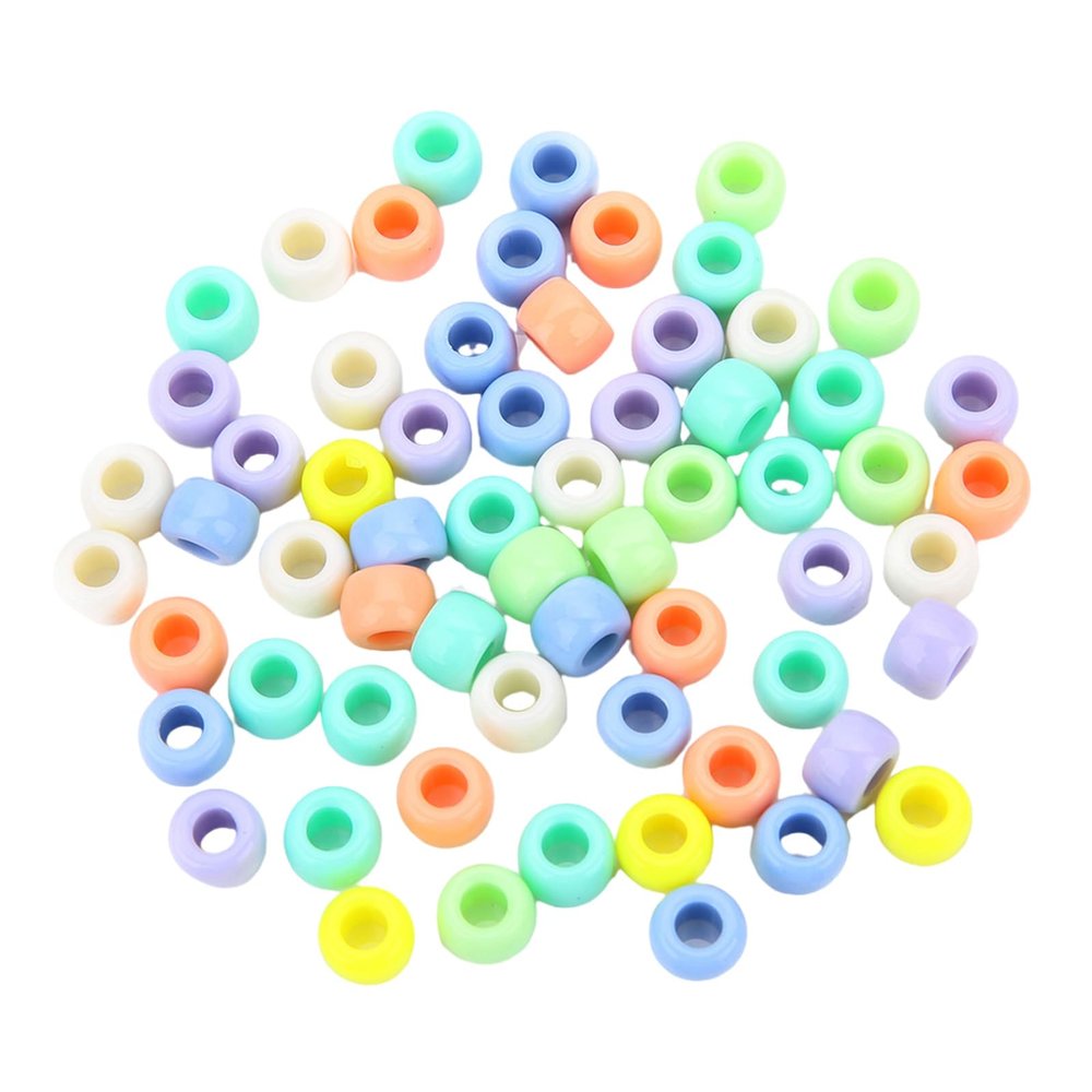 200 Pieces Colorful Acrylic Hair Beads for Kids Girls Braids Glow in Dark Hair Accesories for Creative Projects Acrylic Beads