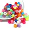 200 Pieces Colorful Acrylic Hair Beads for Kids Girls Braids Glow in Dark Hair Accesories for Creative Projects Acrylic Beads view 3