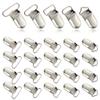 25 PCS Baby Girl Pacifier Metal Clip DIY Suspender Clips for Stroller Toy Straps Bibs Fasteners Supplies Garters Crafting Making Hardware Bulk (5-Styles, Silver) view 1