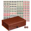 Angoily Mini Mahjong Tile Set, Portable Travel Chinese Melamine Mahjong Game with 146 Tiles Carrying Case, for Beginner Players, Family Gatherings, Valentine's Day, Party Entertainment view 1