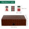 Angoily Mini Mahjong Tile Set, Portable Travel Chinese Melamine Mahjong Game with 146 Tiles Carrying Case, for Beginner Players, Family Gatherings, Valentine's Day, Party Entertainment view 3