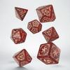 Anne Stokes Tribal Dice Set  Shimmering Red & Beige | Q Workshop 7 Polyhedral RPG Dice | Official Licensed Fantasy Dice view 2
