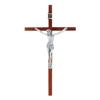 10" Wood Crucifix with Silver Finish Corpus- view 1