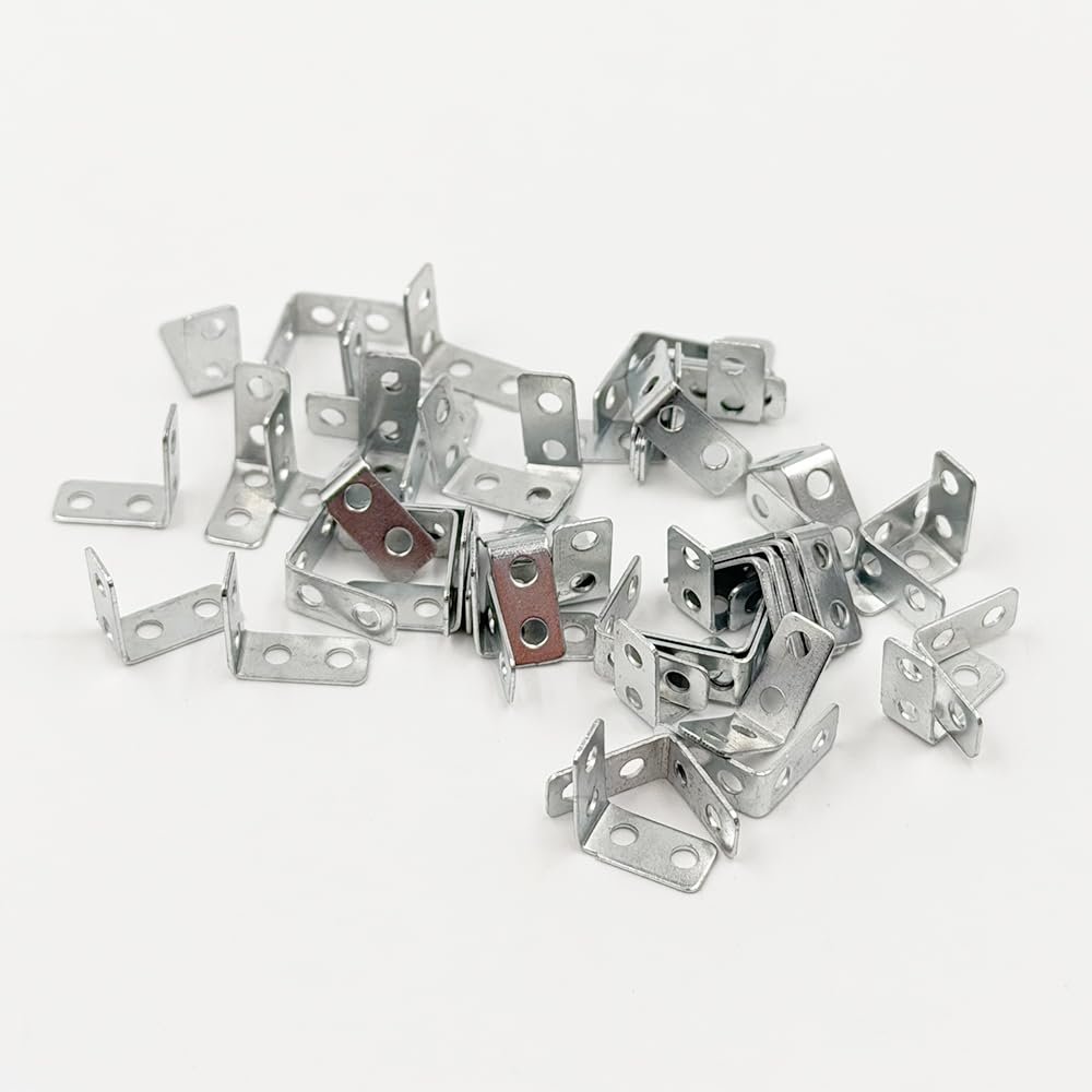 50PCS Model Toy Shaft Bracket L Shape Angle Iron Metal Fixing Axles Bracket Shaft Connect Parts for RC Car Truck DIY Model Toy Fixed Shaft Parts (Style 2)