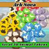 Animal Resource Tokens Compatible with Ark Nova  70 Piece 3D Printed Set in PLA+  Fun Upgrade Markers for Habitats (Bears, Birds, Herbivores, Petting Zoo, Predators, Primates, Reptiles) view 4