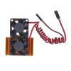 Domary Double Fan Cooling Set with IP44 for RC Cars, Aluminum Alloy Heat Sink & Hard Plastic Fan for 4x4 Series, 5V DC Motor Fan Kit (Gold) view 2