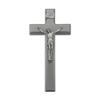 10" Grey Wood Cross with a Fine Pewter Corpus view 1