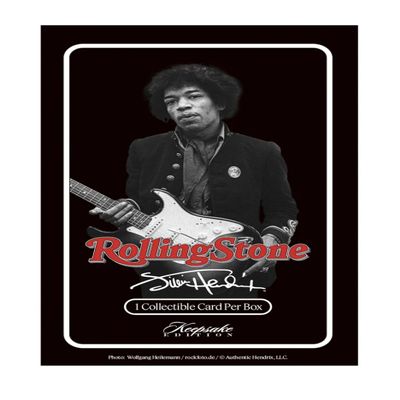 2025 Rolling Stone Jimi Hendrix Keepsake Premiere Edition Box: 1 Blind-Wrapped Card Per Box, Authentic Gems & Metals, 200 Unique Cards