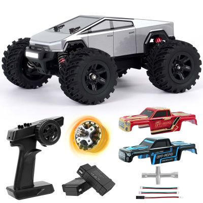 CoolFree JT20W-V2 1/20 Scale 4WD Brushless RC Car for Adults,45KPH High Speed Hobby RC Truck,4x4 Waterproof Off-Road Remote Control Electric Vehicle,All Terrain RTR Fast Buggy with 2 Lipo Batteries