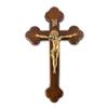 10" Latin Walnut Cross with Museum Gold Tone Corpus with Halo view 1
