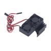 Domary Double Fan Cooling Set with IP44 for RC Cars, Aluminum Alloy Heat Sink & Hard Plastic Fan for 4x4 Series, 5V DC Motor Fan Kit (Black) view 1