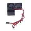 Domary Double Fan Cooling Set with IP44 for RC Cars, Aluminum Alloy Heat Sink & Hard Plastic Fan for 4x4 Series, 5V DC Motor Fan Kit (Black) view 2