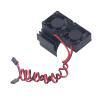 Domary Double Fan Cooling Set with IP44 for RC Cars, Aluminum Alloy Heat Sink & Hard Plastic Fan for 4x4 Series, 5V DC Motor Fan Kit (Black) view 3