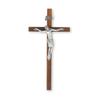 11" Walnut Cross w/an Italian Silver Finish Corpus view 1