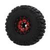 4PCS 1.0IN SMALL RC WHEELS TIRES ALUMINIUM ALLOY RC CLIMBING CAR WHEELS TIRE FOR 1/18 1/24 SCX24 BRONCO C10 JLU DEADBOLT GRADIATOR FMS FCX24 (Red) view 3