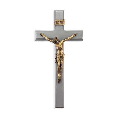 12" Grey Cross with Museum Gold Tone Corpus