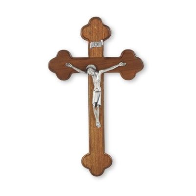 10" Walnut Cross w/Italian Silver Finish Corpus