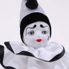 15inch Funny Clown Porcelain Joker Doll, Handmade Ceramic Collectible with Poseable Limbs for Halloween Decoration, Table Desk Ornaments and Gift view 3