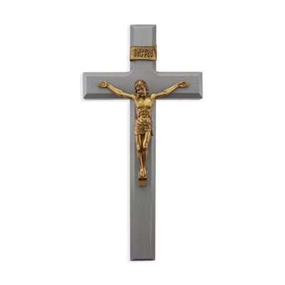 11" Grey Cross with Museum Gold Finish Corpus