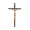 10" Walnut Crucifix with Museum Gold Corpus-P65 view 1