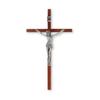 10" Wood Crucifix with Silver Finish Corpus Gift Boxed view 1