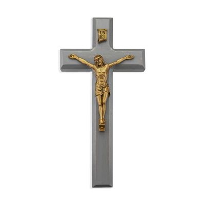 10" Grey Cross with Museum Gold Finish Corpus