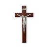 11" Dark Cherry Cross with Fine Pewter Corpus view 1